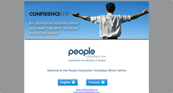 Desktop Screenshot of peoplecorporation.confidenceline.net